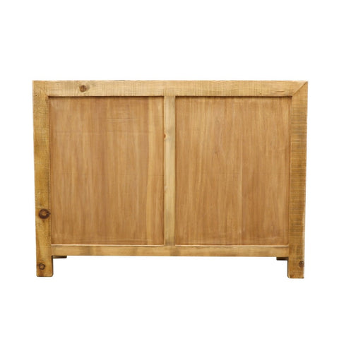 Natural White Washed Oriental 2 Door Sideboard Table