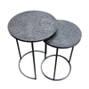 Black Snake Iron & Aluminium Modern Side Table Nesting Set