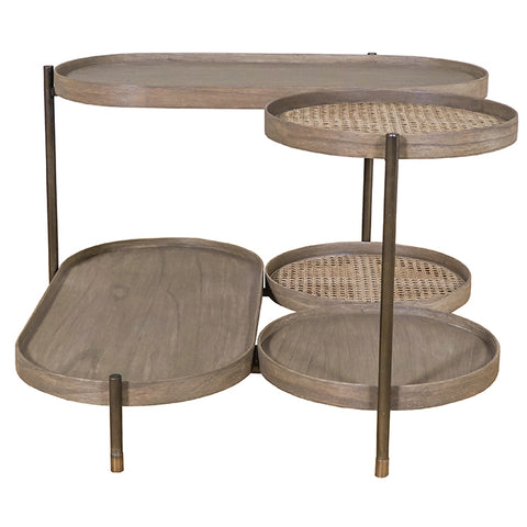 Amba Coffee Table Beech Wood & Rattan Cane