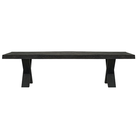 Le Croix Geometric French Country Black Oak Coffee Table