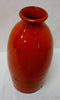 Rustic Orange Vase Crackle Glaze - Handmade in Mexico