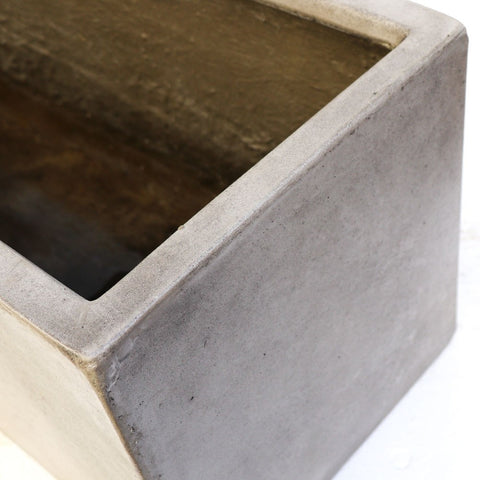 Waihou Concrete Outdoor Planter - Smaller Weathered Grey