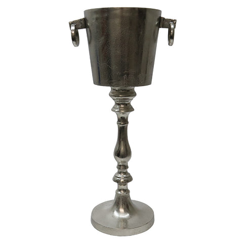 Pedestal Aluminium Wine Cooler Bucket Rustic Chic - Great Gift / Home Décor