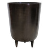 Aluminium Smoke Black Tripod Pot Decorative Showpiece Ornament
