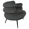 Ring Charcoal Grey Velvet Modern Luxury Occasional Chair Designer Chair