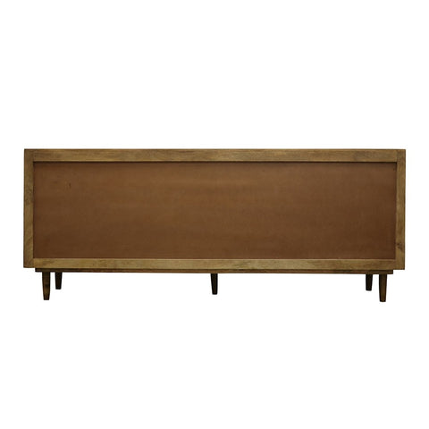 Miley Sideboard Handcrafted Modern Mangowood - 2 Doors With Shelves & 5 Drawers