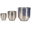 Silver Coloured Aluminium Planter Pots Decorative Showpiece Ornaments