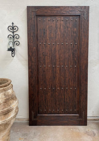Rustic Exterior Mita Front Door (Or Interior Door) Authentic Mexican Wood & Hand Forged Iron
