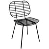 Akita Black Wire Slat Modern Geometric Dining Chair