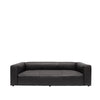 Stirling Black Onyx 3 Seater Modern Minimalist Italian Leather Sofa / Lounge