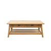 Vaasa Scandinavian Style American Oak Coffee Table 2 Drawer