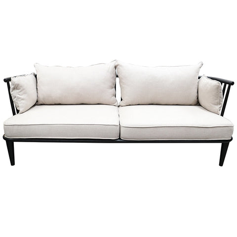 Manly 3 Seater Oak & Cotton Sofa / Lounge