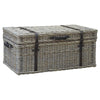 Rattan & Leather French Country Chic Manyara Bedroom Storage or Coffee Table Trunk