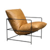 Copenhagen Lounge Chair / Armchair  - Cognac Leather With Black Strap Frame.