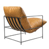 Copenhagen Lounge Chair / Armchair  - Cognac Leather With Black Strap Frame.