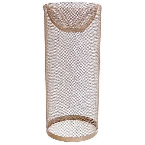 Large Geometric Gold Iron Mesh Storage Stand / Planter 80cm