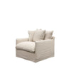 Lotus Luxurious Modern Slipcover Sofa / Lounge Armchair Oatmeal Colour