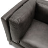 Modena Aged Onyx Leather Sofa / Lounge Three Seater