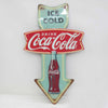 Coca Cola Pointing Arrow Embossed Wall Art Sign