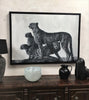 Los Chitas Luxury Black & White Painting On Canvas With Black Frame