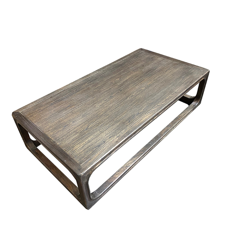 Euro French Country Modern Oak Rectangle Coffee Table