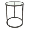 Bronco Side Table Modern Polished Stainless Steel Frame