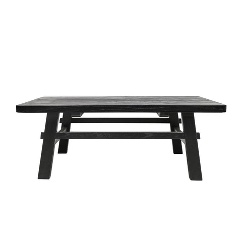 Farmhouse Black Reclaimed Elm Parq Coffee Table - Handcrafted Chic