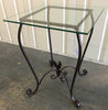 French Country Villa Side Table Iron Rooster Style