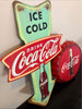 Coca Cola Pointing Arrow Embossed Wall Art Sign