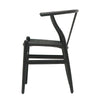 Joffre Dining Chair Black Rattan Weave & Oak Wood