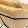 Modern Abstract Golden Tan Italian Design Style Leather Sofa Armchair