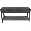 Black Oak Harvey Modern Rustic Console Table - Three Drawer