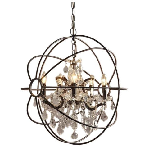 Rococo Globe Crystal Chandelier Light (60cm)