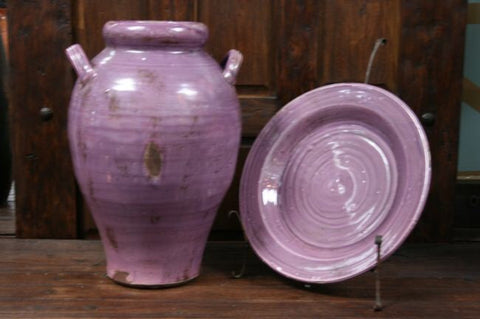 Large Limoncello Classical Italian Ceramic Urn With Glaze