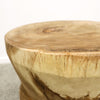 Sculptural Suar Zen Side Table - Natural Wood