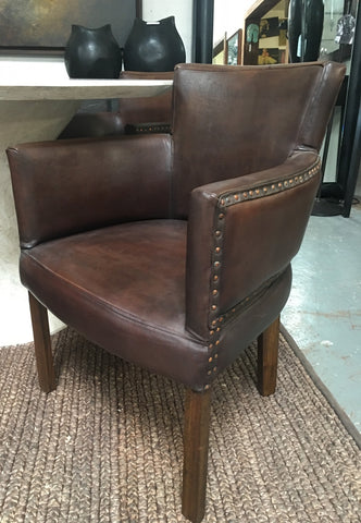 Bilboa Thick Cut Leather Cigar Chair