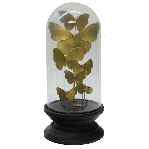 Butterfly Multi Cloche Gold & Black Interior Design Ornament