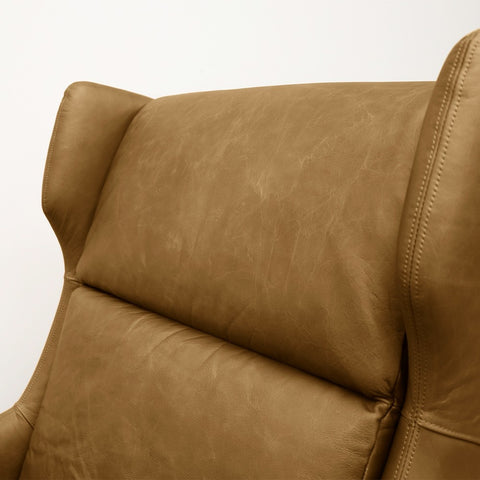 Hanover Tan Leather High Back Occasional Chair Armchair