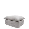 Lotus Luxurious Modern Slipcover Sofa / Lounge Ottoman Cement Colour