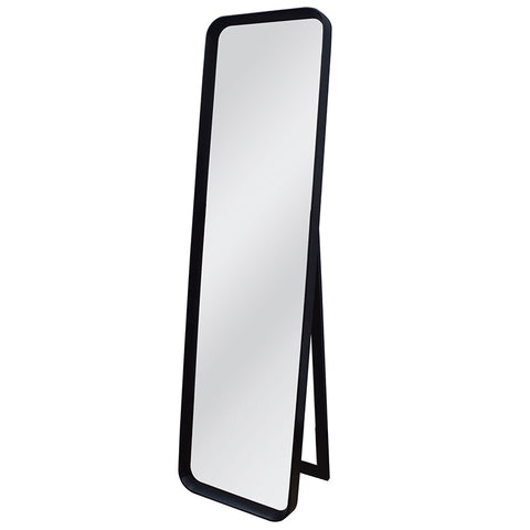 Floor Standing Modern Natural Minimalism Black Beech Wood Mirror