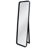 Floor Standing Modern Natural Minimalism Black Beech Wood Mirror