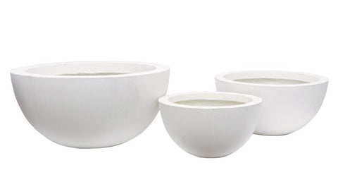 Awatere White Concrete Outdoor Planter - Smaller