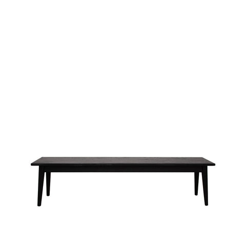 Vaasa Black Scandinavian Chic American Oak Bench Seat 185cm