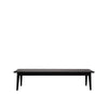 Vaasa Black Scandinavian Chic American Oak Bench Seat 185cm