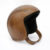 Iconic Aged Leather Traditional Motorbike Helmet Decorative Showpiece