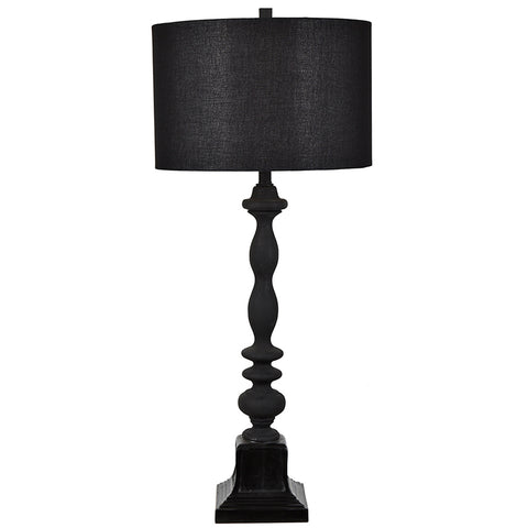 Rivoire Black Table Lamp - Antique Shabby Chic Style
