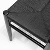 Joffre Black Rattan Weave & Oak Wood Bench Seat
