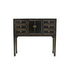 Vintage Chic Oriental Black Bedside Console Sideboard Table