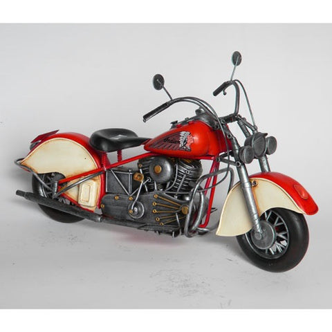 Indian Motorcycle Vintage Styled Model Replica Ornament (Red)