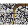 Metropolis Golden Foil Abstract Canvas Wall Art 1.03m x 1.43m